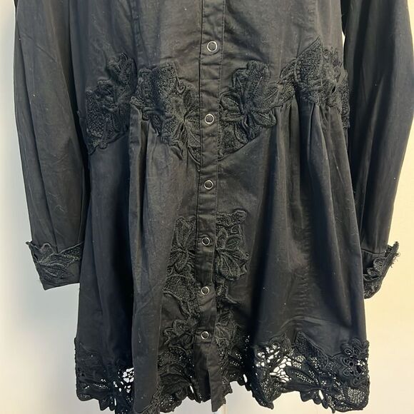 Free People Constance Mini Dress Black S - Picture 4 of 9